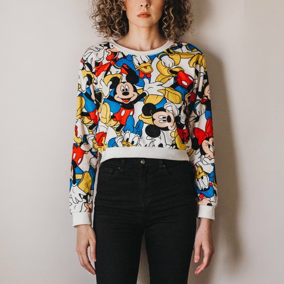 Forever 21 Tops - Disney Character Velour Cropped Sweatshirt Forever 21 Tops - Disney Character Velour Cropped Sweatshirt